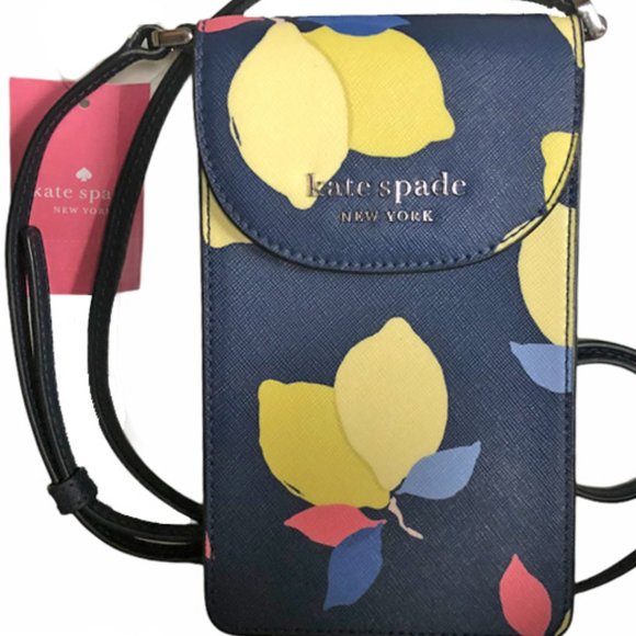 Kate Spade Handbags - Kate Spade Lemon Zest Crossbody Navy Phone Case